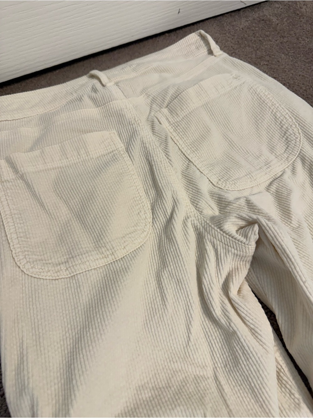 American Eagle Outfitters Cream Corduroy Cargo Pants - Picture 8 of 8